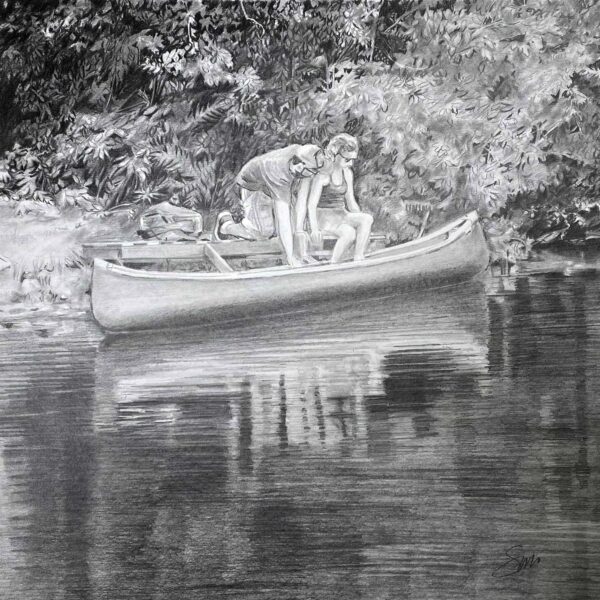 Oeuvre "Canoe en duo"