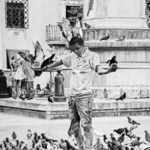 Oeuvre "Garçon aux pigeons"